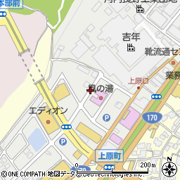 大阪府河内長野市上原西町周辺の地図