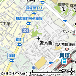 大阪府貝塚市近木町17-36周辺の地図