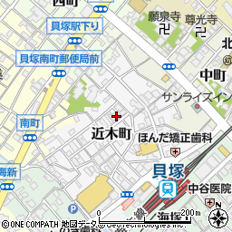 大阪府貝塚市近木町19-3周辺の地図