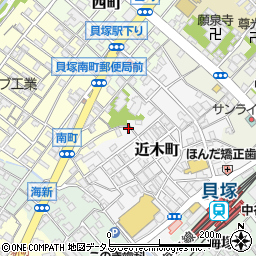 大阪府貝塚市近木町17-34周辺の地図