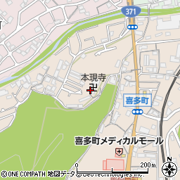 大阪府河内長野市喜多町361周辺の地図