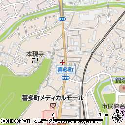 大阪府河内長野市喜多町202周辺の地図