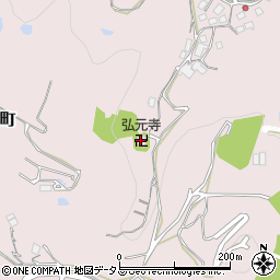 日切大師弘元寺周辺の地図