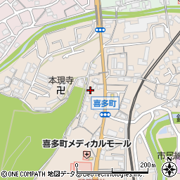 大阪府河内長野市喜多町341周辺の地図
