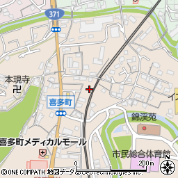大阪府河内長野市喜多町82周辺の地図