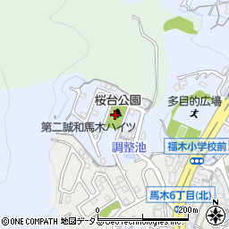 桜台公園周辺の地図