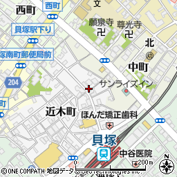 大阪府貝塚市近木町23-1周辺の地図