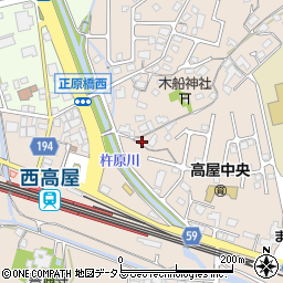 広島県東広島市高屋町中島337-2周辺の地図