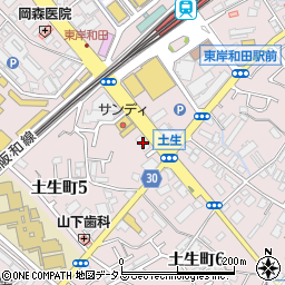 音楽有線放送ＵＳＥＮ受付センター　岸和田支店周辺の地図