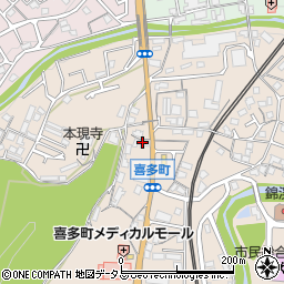 大阪府河内長野市喜多町203周辺の地図