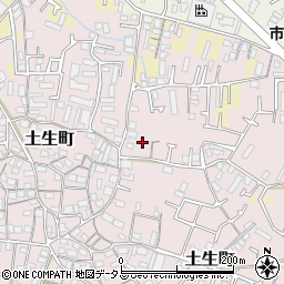 大阪府岸和田市土生町周辺の地図