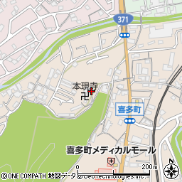 大阪府河内長野市喜多町357周辺の地図