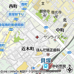 大阪府貝塚市近木町23-3周辺の地図