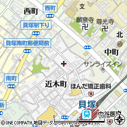 大阪府貝塚市近木町22周辺の地図