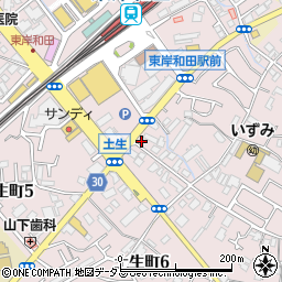 ライスマンクック　東岸和田店周辺の地図