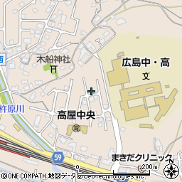 広島県東広島市高屋町中島355-29周辺の地図