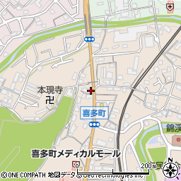 大阪府河内長野市喜多町79周辺の地図