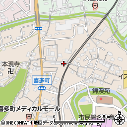 大阪府河内長野市喜多町63周辺の地図