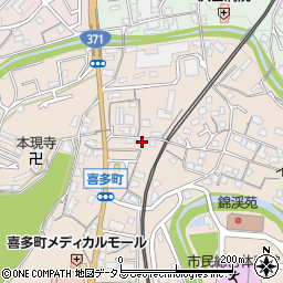 大阪府河内長野市喜多町67周辺の地図
