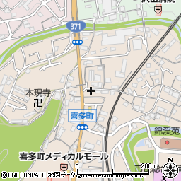大阪府河内長野市喜多町68周辺の地図