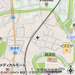 大阪府河内長野市喜多町40周辺の地図