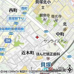 大阪府貝塚市近木町23-6周辺の地図