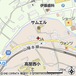 広島県東広島市高屋町中島488-14周辺の地図