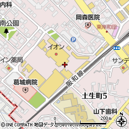 シャトレーゼ　そよら東岸和田店周辺の地図