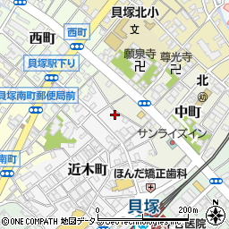 大阪府貝塚市近木町23-19周辺の地図