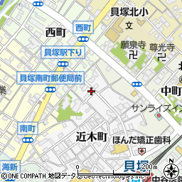 大阪府貝塚市近木町21-3周辺の地図