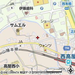 広島県東広島市高屋町中島462-2周辺の地図