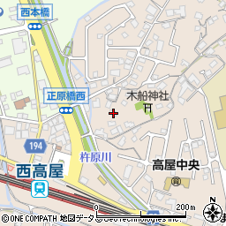 広島県東広島市高屋町中島308周辺の地図