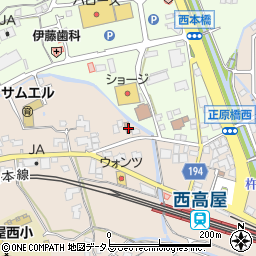 広島県東広島市高屋町中島456周辺の地図