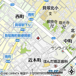 大阪府貝塚市近木町24-17周辺の地図