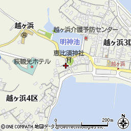 山口県萩市椿東越ヶ浜４区周辺の地図