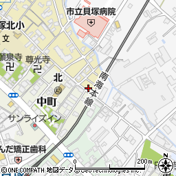 大阪府貝塚市北町1-2周辺の地図