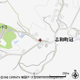 広島県東広島市志和町冠1826周辺の地図