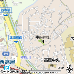 広島県東広島市高屋町中島314周辺の地図