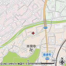 大阪府河内長野市喜多町518周辺の地図