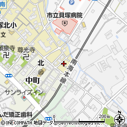 大阪府貝塚市北町1-9周辺の地図