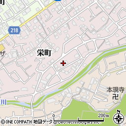 大阪府河内長野市栄町周辺の地図