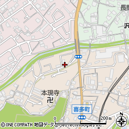 大阪府河内長野市喜多町520周辺の地図