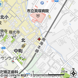大阪府貝塚市北町1-10周辺の地図