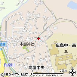 広島県東広島市高屋町中島349周辺の地図