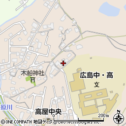 広島県東広島市高屋町中島116周辺の地図