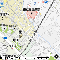 大阪府貝塚市北町2-7周辺の地図