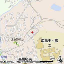 広島県東広島市高屋町中島117周辺の地図