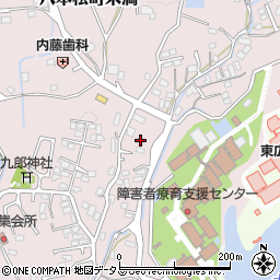 広島県東広島市八本松町米満490周辺の地図