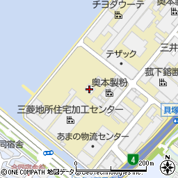 大阪府貝塚市港周辺の地図
