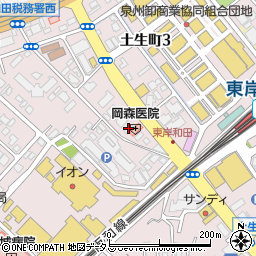 東岸和田動物病院周辺の地図